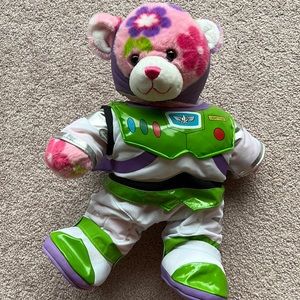 Flower power, Multi color build a bear in a buzz light year costume
